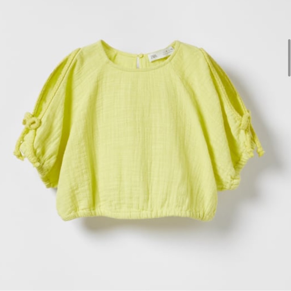 NWT Zara Textured Cutout Blouse